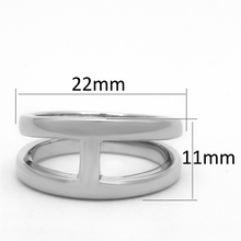 3W603 - Brass Ring Rhodium Women No Stone No Stone