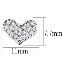 3W645 - Brass Earrings Rhodium Women AAA Grade CZ Clear
