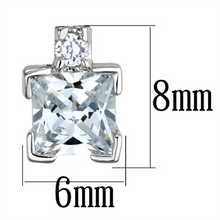 3W654 - Brass Earrings Rhodium Women AAA Grade CZ Clear
