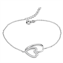 3W715 - Brass Bracelet Rhodium Women AAA Grade CZ Clear