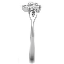 3W775 - Brass Ring Rhodium Women AAA Grade CZ Clear