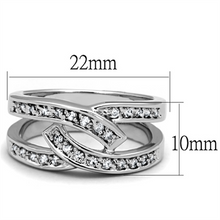 3W806 - Brass Ring Rhodium Women AAA Grade CZ Clear