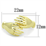 3W834 - Brass Ring Gold Women No Stone No Stone