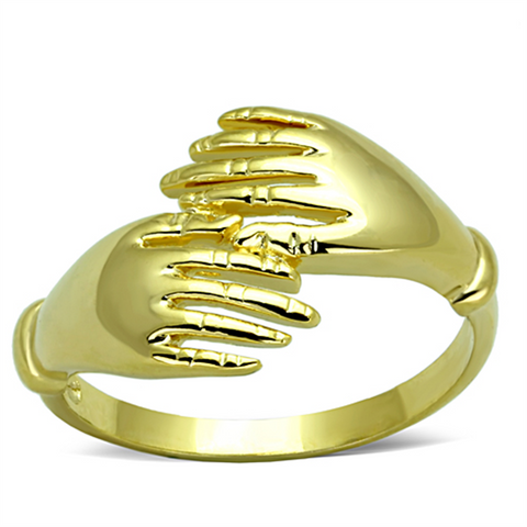 3W834 - Brass Ring Gold Women No Stone No Stone