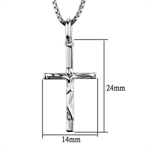 3W847 - Brass Chain Pendant Rhodium Women No Stone No Stone