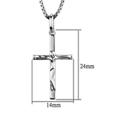 3W847 - Brass Chain Pendant Rhodium Women No Stone No Stone