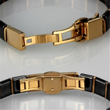 3W986 - Stainless Steel Bracelet IP Rose Gold(Ion Plating) Women Ceramic Jet