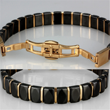 3W992 - Stainless Steel Bracelet IP Rose Gold(Ion Plating) Women Ceramic Jet