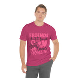 Friends dont let Friends fight Cancer Alone Unisex Jersey Short Sleeve Tee