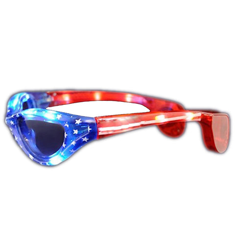 USA Stars and Stripes LED Fourth of July Sunglasses