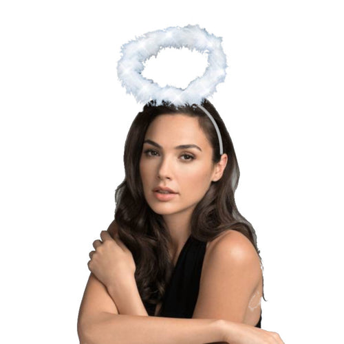 Light Up Angel Halo Lighted Headband with White LEDs