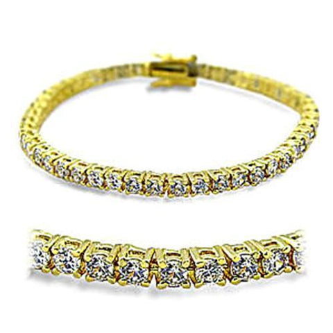 415904 - Brass Bracelet Gold Women AAA Grade CZ Clear