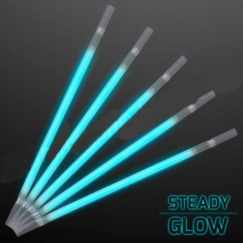 Turquoise Glow Drinking Straws Pack of 25