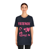 Friends dont let Friends fight Cancer Alone Unisex Jersey Short Sleeve Tee