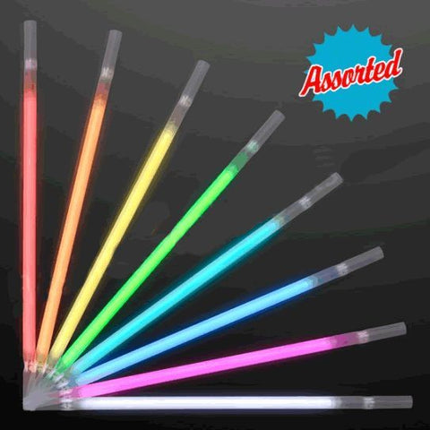 Assorted Color Glow Drinking Straws Pack of 25