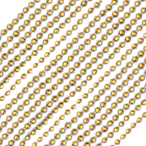 Round Disco Bead Necklace Pack of 12 Gold