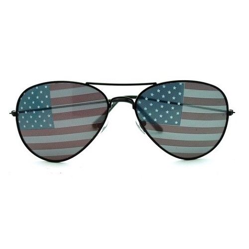 USA Flag Lens Aviator Sunglasses