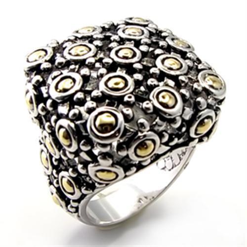 6X022 - Brass Ring Reverse Two-Tone Women No Stone No Stone