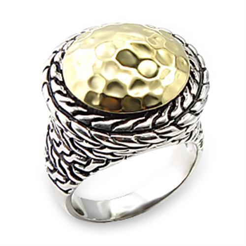 6X084 - Brass Ring Reverse Two-Tone Women No Stone No Stone