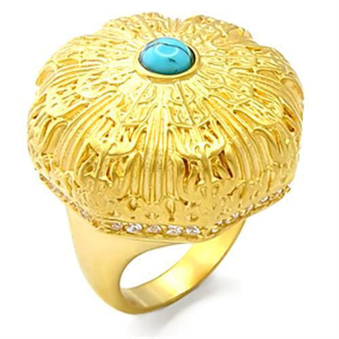 70913 - Brass Ring Gold Women Synthetic Sea Blue