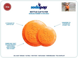 SP Bottle Top Flyer Durable Rubber Retrieving Frisbee - Orange Squeeze
