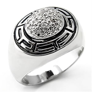 7X231 - 925 Sterling Silver Ring Rhodium Women AAA Grade CZ Clear