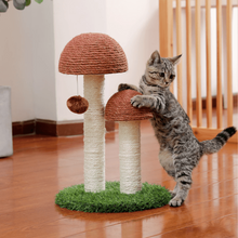 Mushroom Cat Scratching Post with Ball