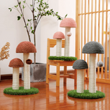 Mushroom Cat Scratching Post with Ball