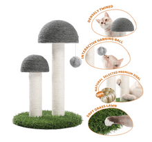 Mushroom Cat Scratching Post with Ball