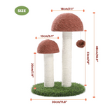 Mushroom Cat Scratching Post with Ball