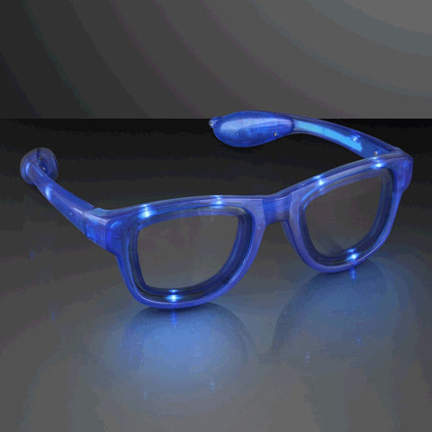 Blue LED Nerd Glasses