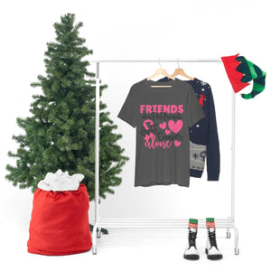 Friends dont let Friends fight Cancer Alone Unisex Jersey Short Sleeve Tee