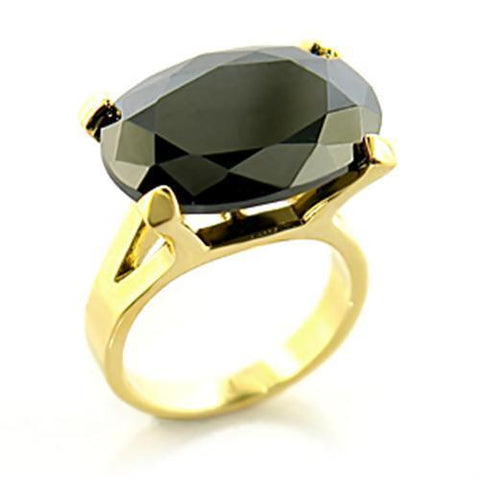 8X100 - Brass Ring Gold Women AAA Grade CZ Jet