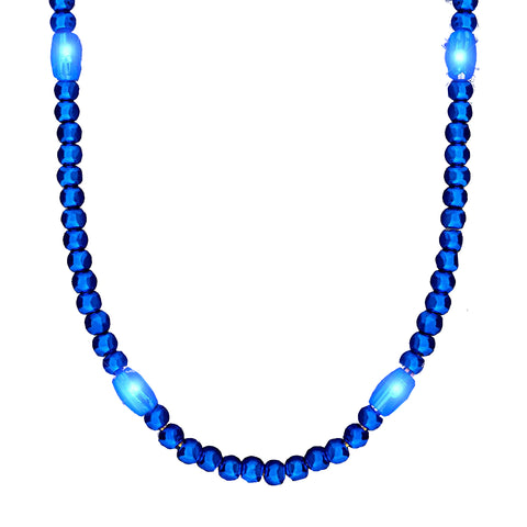 LED Necklace with Blue Beads