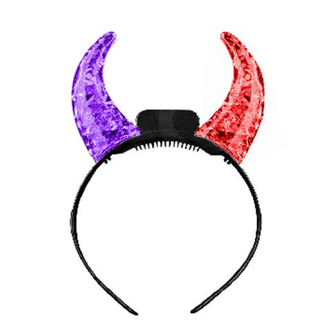 Light Up Devil Horns Multicolor