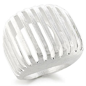 9W176 - Brass Ring Silver Women No Stone No Stone