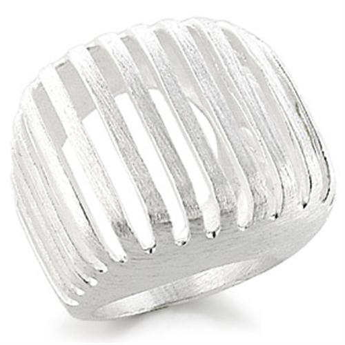 9W176 - Brass Ring Silver Women No Stone No Stone