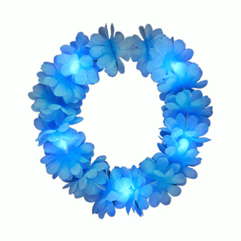 Light Up Flashing Blue Flower Angel Halo Crown Headband
