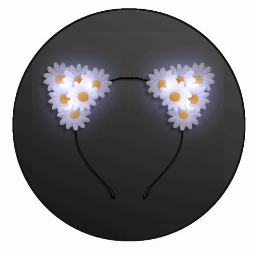 LED Daisy Flowers Cat Animal Ears Headband