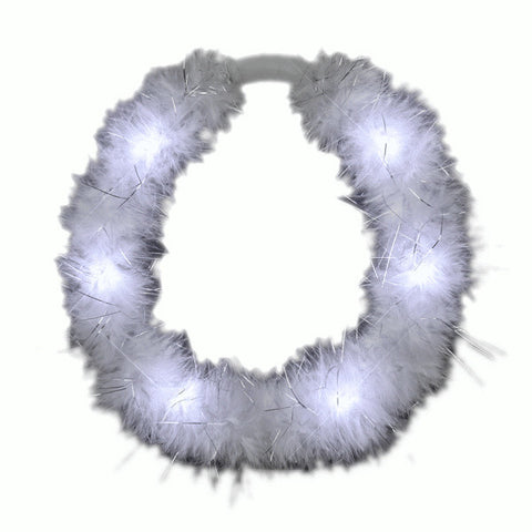 LED White Feather Angel Halo Crown Light Up Headband