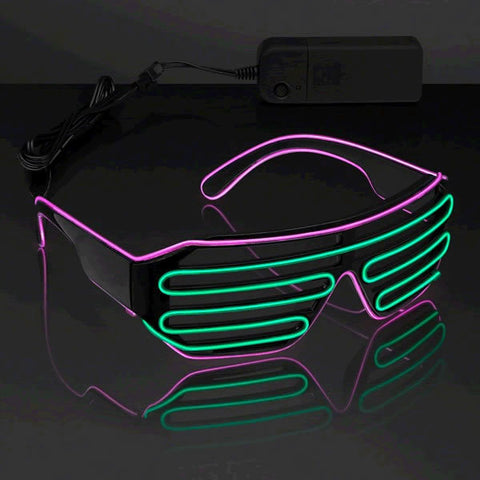 Electro Luminescent Green and Pink Shutter Shades