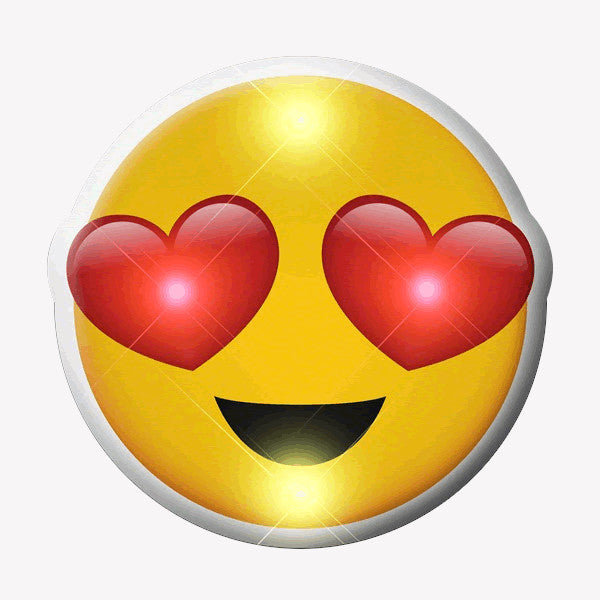 Heart Eyes Emoji Flashing Body Light Lapel Pins