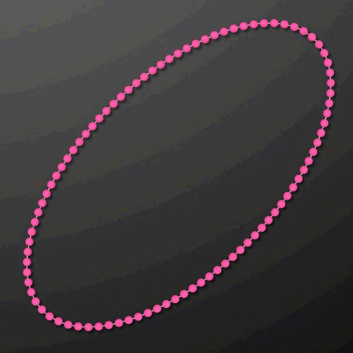 Smooth Round Opaque Bead Mardi Gras Necklace Pink Pack of 12