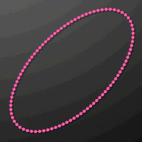 Smooth Round Opaque Bead Mardi Gras Necklace Pink Pack of 12