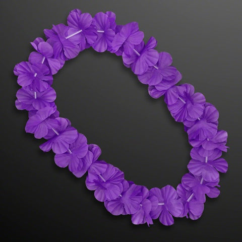 Hawaiian Flower Lei Necklace Purple