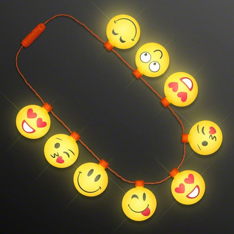 LED Emoji Faces String Lights Necklace
