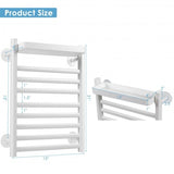 110W Electric Heated Towel Rack with Top Tray for Bathroom and Kitchen