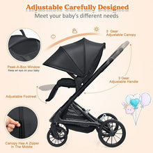 2-in-1 Convertible Baby Stroller with Oversized Storage Basket