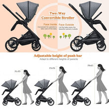 2-in-1 Convertible Baby Stroller with Oversized Storage Basket