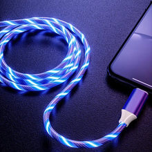 3 In1 LED Flowing LED  Lighted Phone Cord x 3 FT.